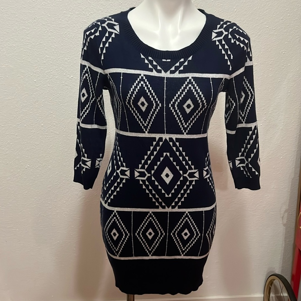 T/O Pullover Tunic Sweater Dress Sz M